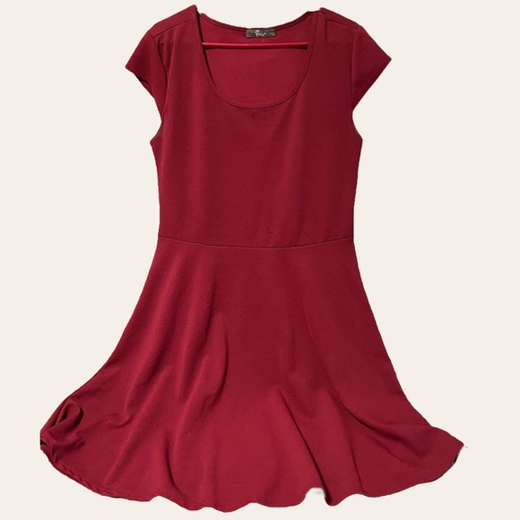 Women’s Maroon Midi Dress - Picture 1 of 2